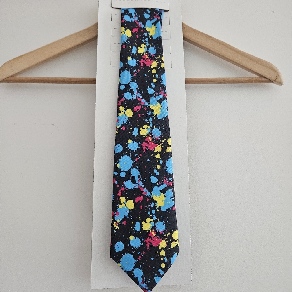 Neon Splatter Pattern Tie